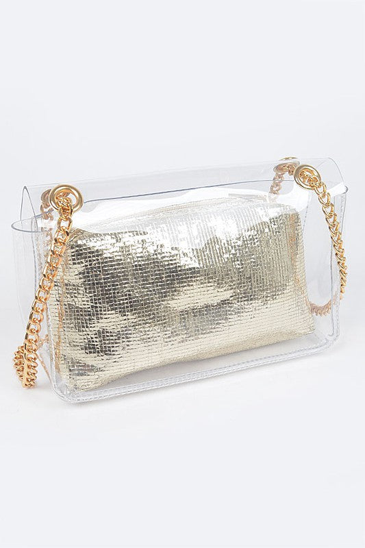 The Mini Chain Clear Clutch