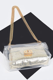 The Mini Chain Clear Clutch