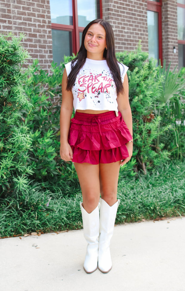 The Fear the Spear Cap Sleeve Crop