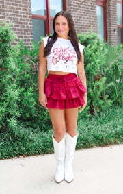 The Fear the Spear Cap Sleeve Crop