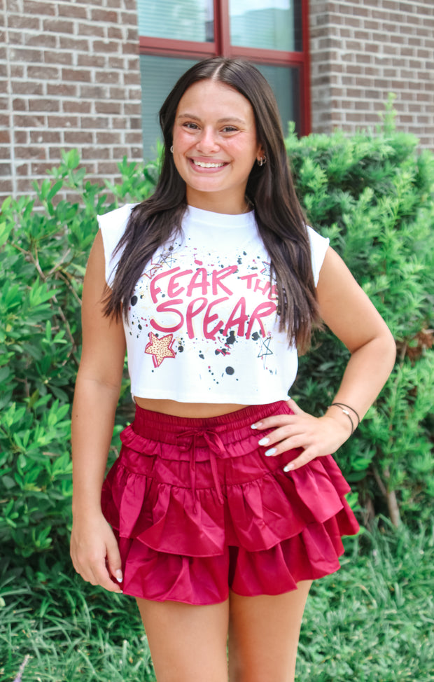 The Fear the Spear Cap Sleeve Crop