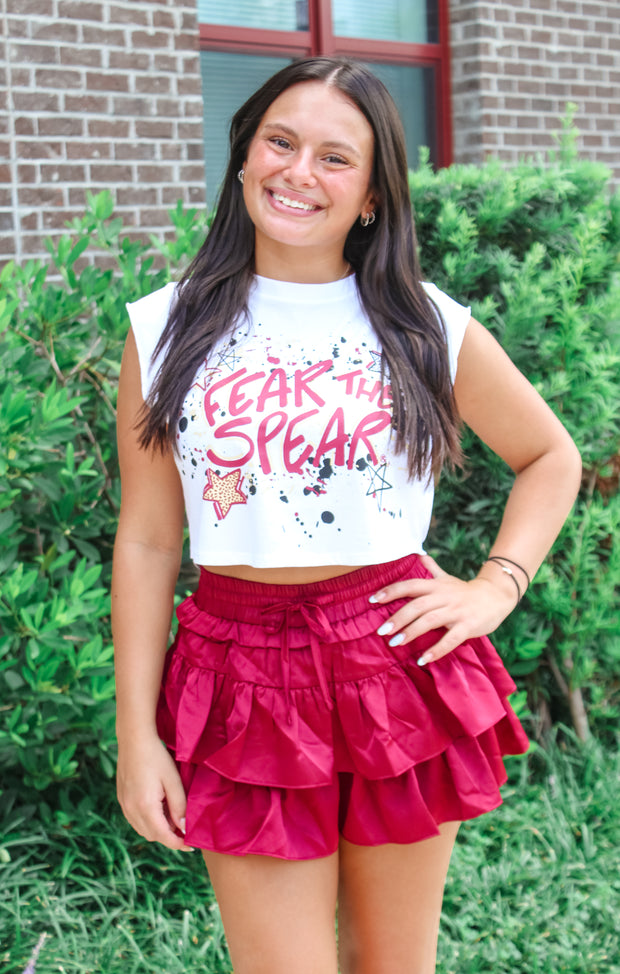 The Fear the Spear Cap Sleeve Crop