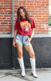 The Lady Seminole Vintage Boyfriend Tee (Garnet)
