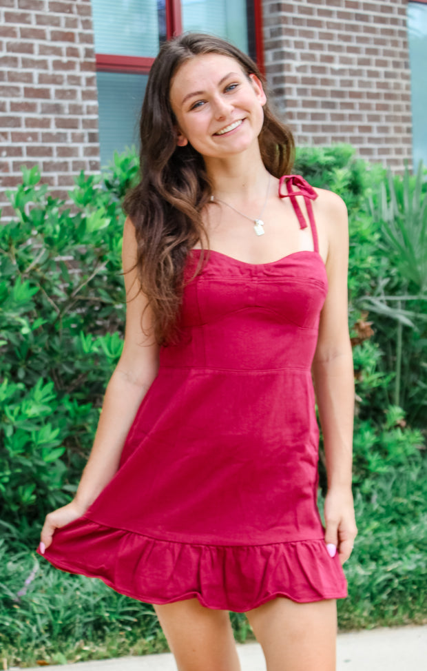 The Game Day Denim Mini Dress