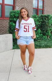 The Florida State Cropped Football Jersey (White)