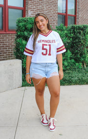 The Florida State Cropped Football Jersey (White)