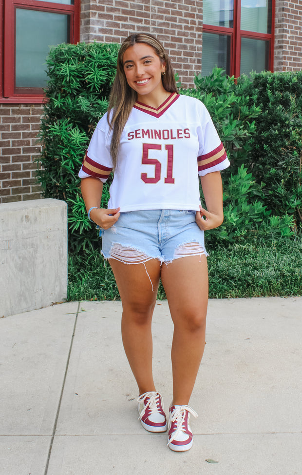 The Florida State Cropped Football Jersey (White)