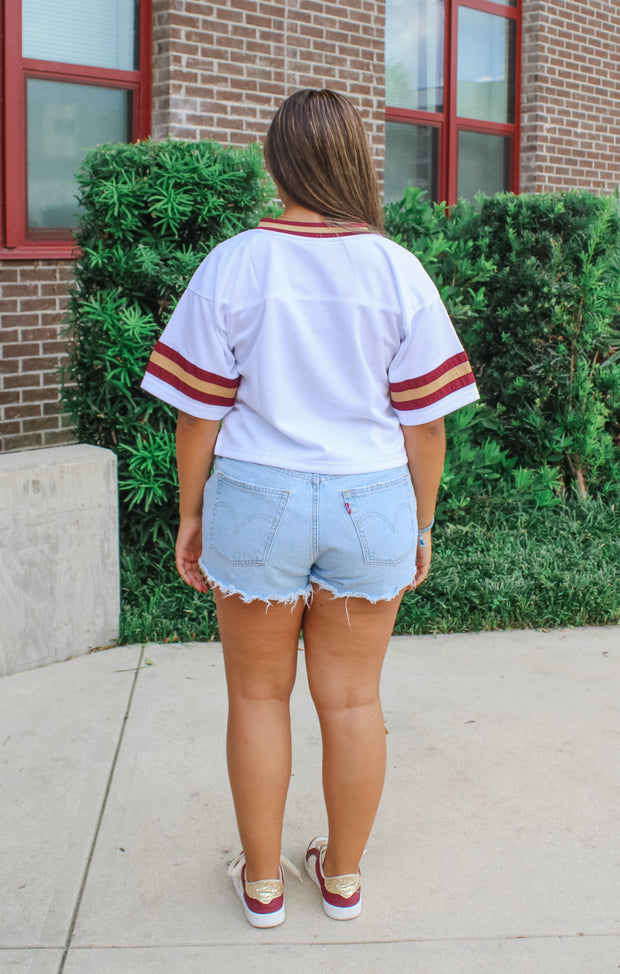 The Florida State Cropped Football Jersey (White)
