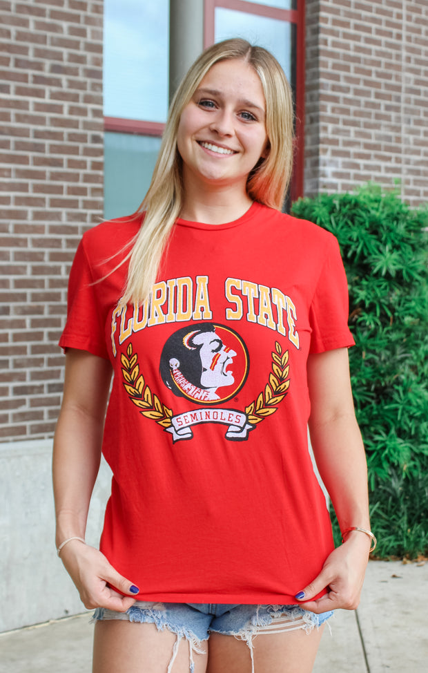 The Florida State Traditions Vintage Boyfriend Tee (Vintage Garnet)