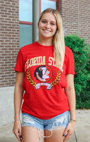 The Florida State Traditions Vintage Boyfriend Tee (Vintage Garnet)