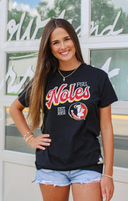 The 'Noles Est. 1851 Vintage Boyfriend Tee (Black)