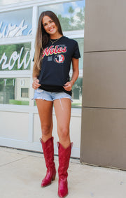 The 'Noles Est. 1851 Vintage Boyfriend Tee (Black)