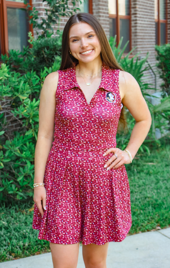 fsu ladies dresses Florida State University Seminoles Women's Apparel gatheredwaistdress THE TEXAS DENIM DRESS feminine gameday dress made Reservation Type:Try At Home