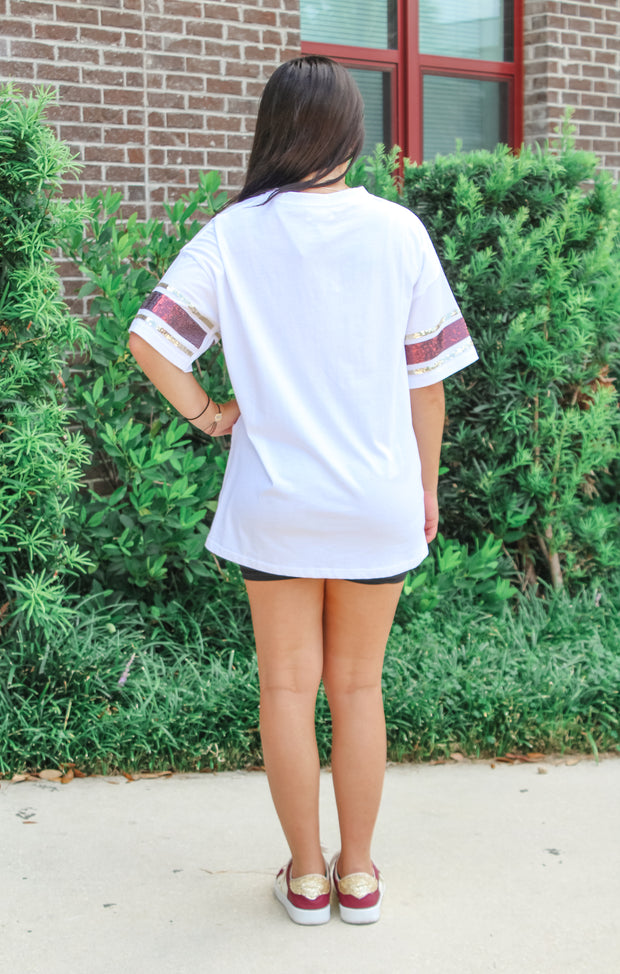 The Seminoles Sequin Grand Jersey Tee
