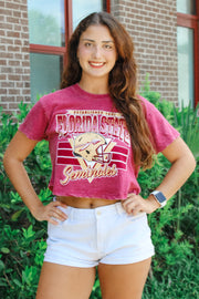 The Florida State "Trilogy" Vintage Wash Crop Tee