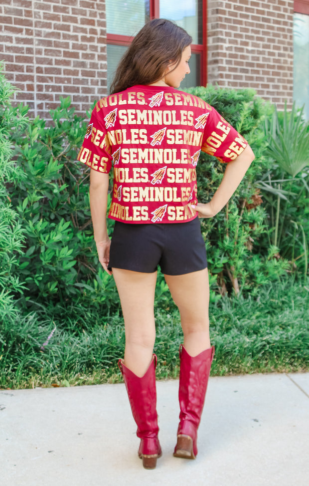 The FSU Seminoles Sequin Repeat Tee