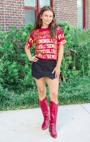 The FSU Seminoles Sequin Repeat Tee