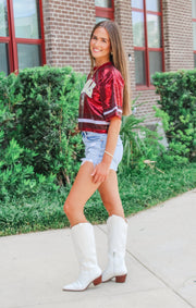 The FSU Sequin Cropped Jersey