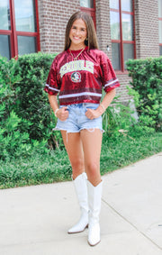 The FSU Sequin Cropped Jersey