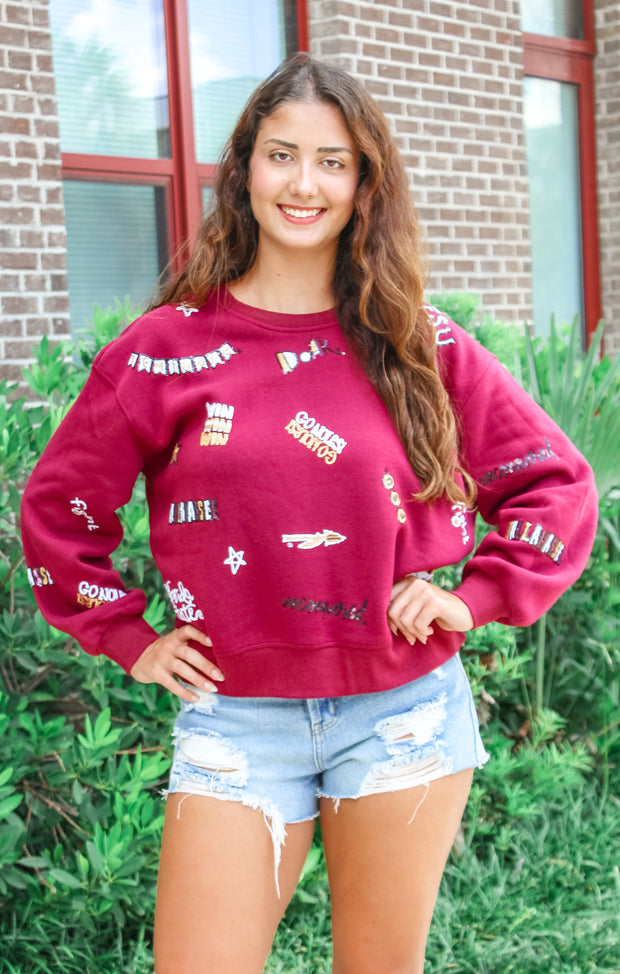The Go 'Noles Spirit Sequin Sweatshirt
