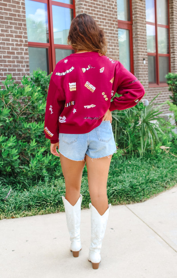The Go 'Noles Spirit Sequin Sweatshirt