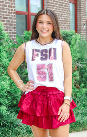 The FSU Sequin Basketball Jersey Tank