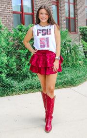 The FSU Sequin Basketball Jersey Tank