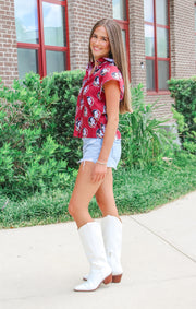 The Seminoles Poplin Blouse