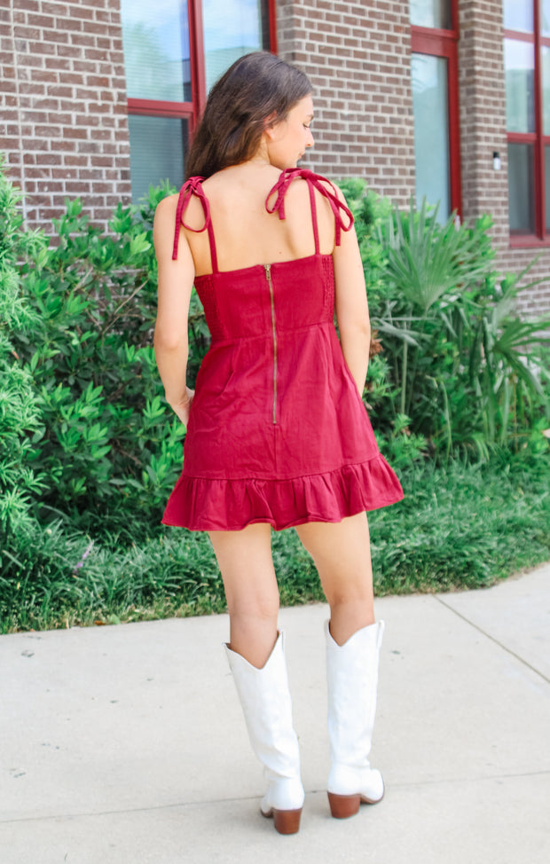 The Game Day Denim Mini Dress