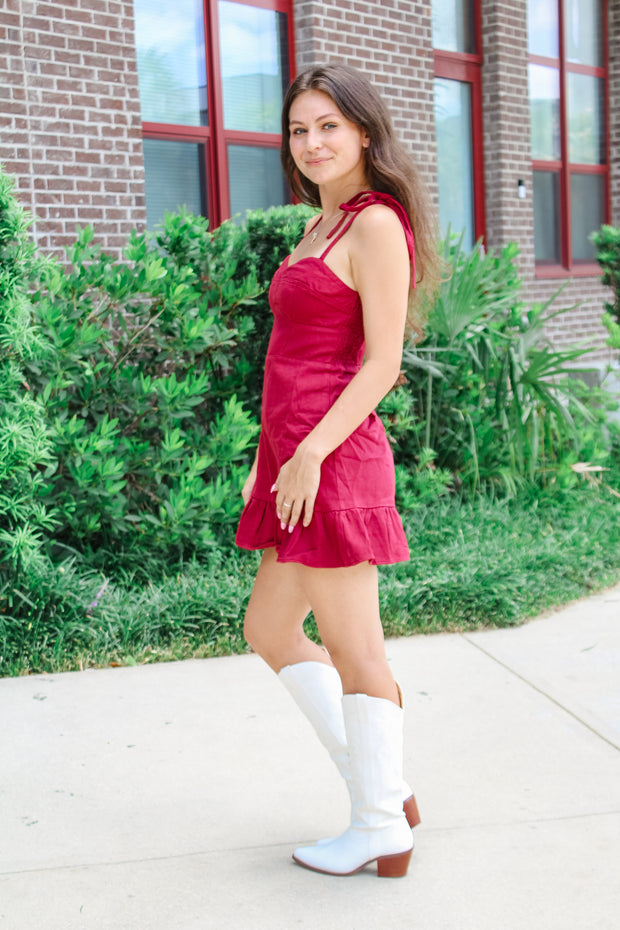 The Game Day Denim Mini Dress
