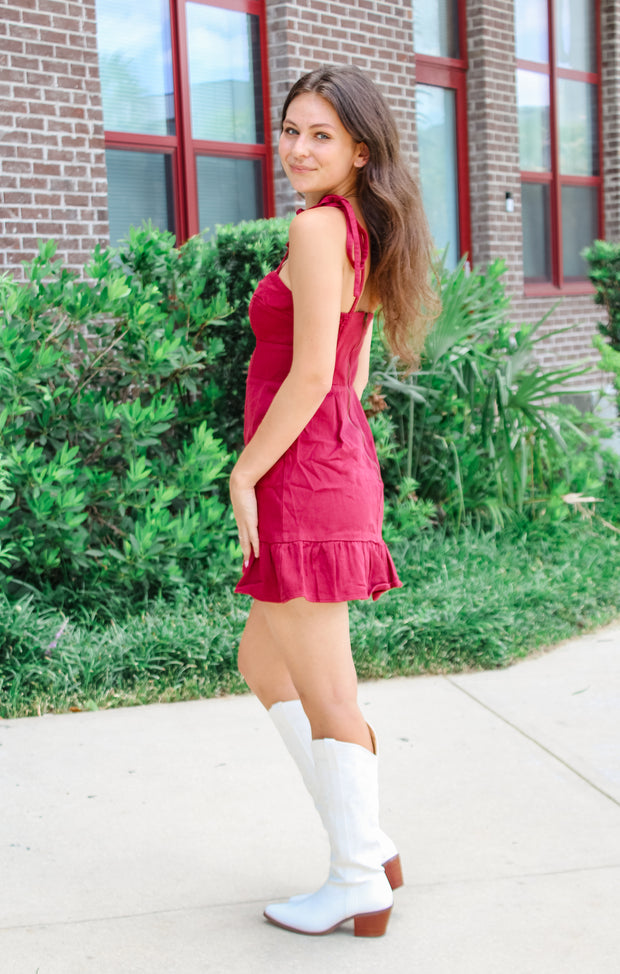 The Game Day Denim Mini Dress