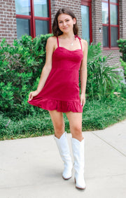The Game Day Denim Mini Dress