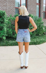 The FSU Denim Patched Shorts