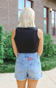 The FSU Denim Patched Shorts