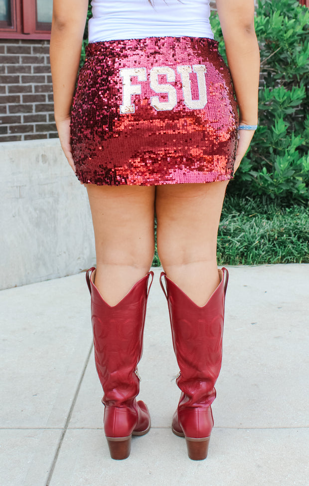 The Florida State Sequin Mini Skirt