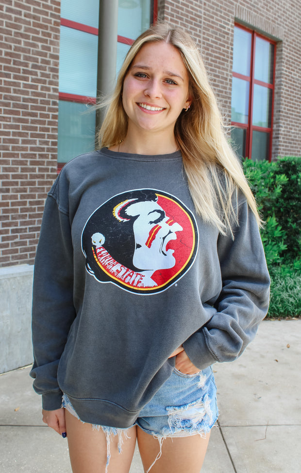 The Classic Seminole Vintage Fleece Crew (Washed Black)