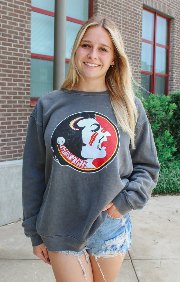 The Classic Seminole Vintage Fleece Crew (Washed Black)