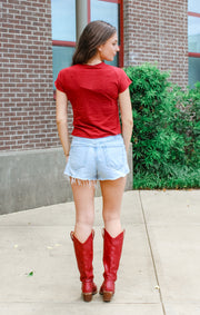 The Classic Seminole Vintage Shrunken Tee (Garnet)