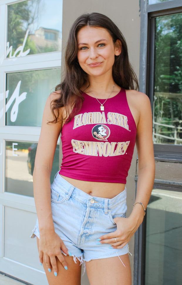 The Florida State First Down Crop Top (Garnet)