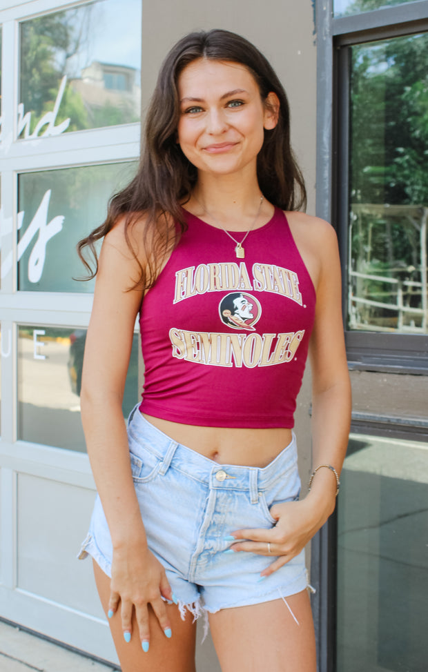 The Florida State First Down Crop Top (Garnet)
