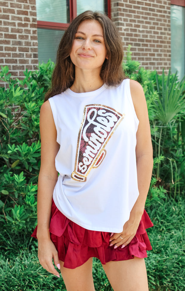 The Seminoles Sequin Muscle Tank