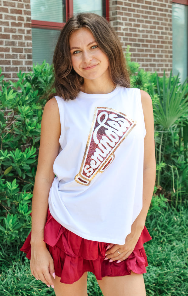 The Seminoles Sequin Muscle Tank