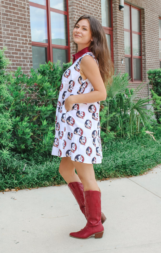 The 'Noles Poplin Tank Dress