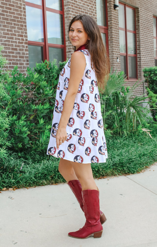 The 'Noles Poplin Tank Dress