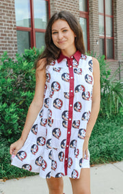 The 'Noles Poplin Tank Dress