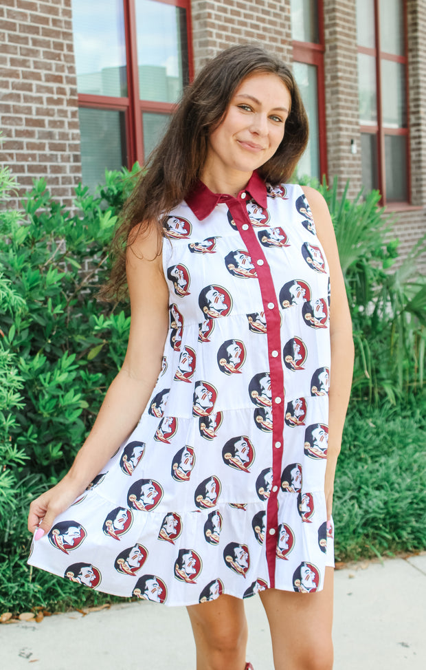 The 'Noles Poplin Tank Dress