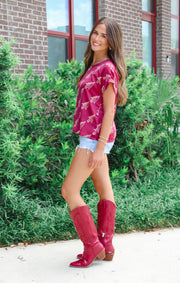 The FSU Spear Rolled Cuff Blouse