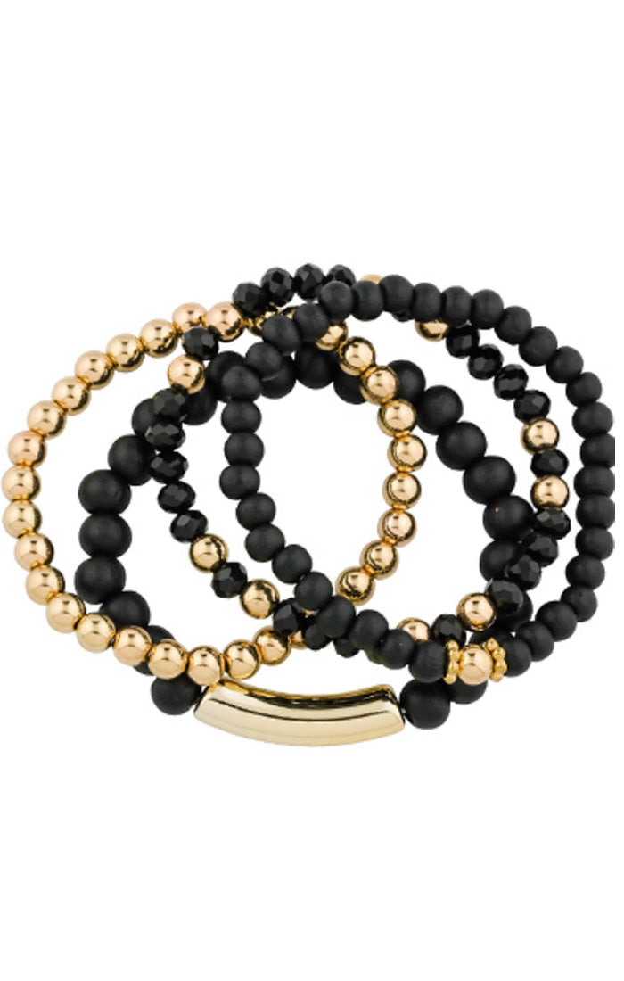 The Game Day Stretchy Stack - Black