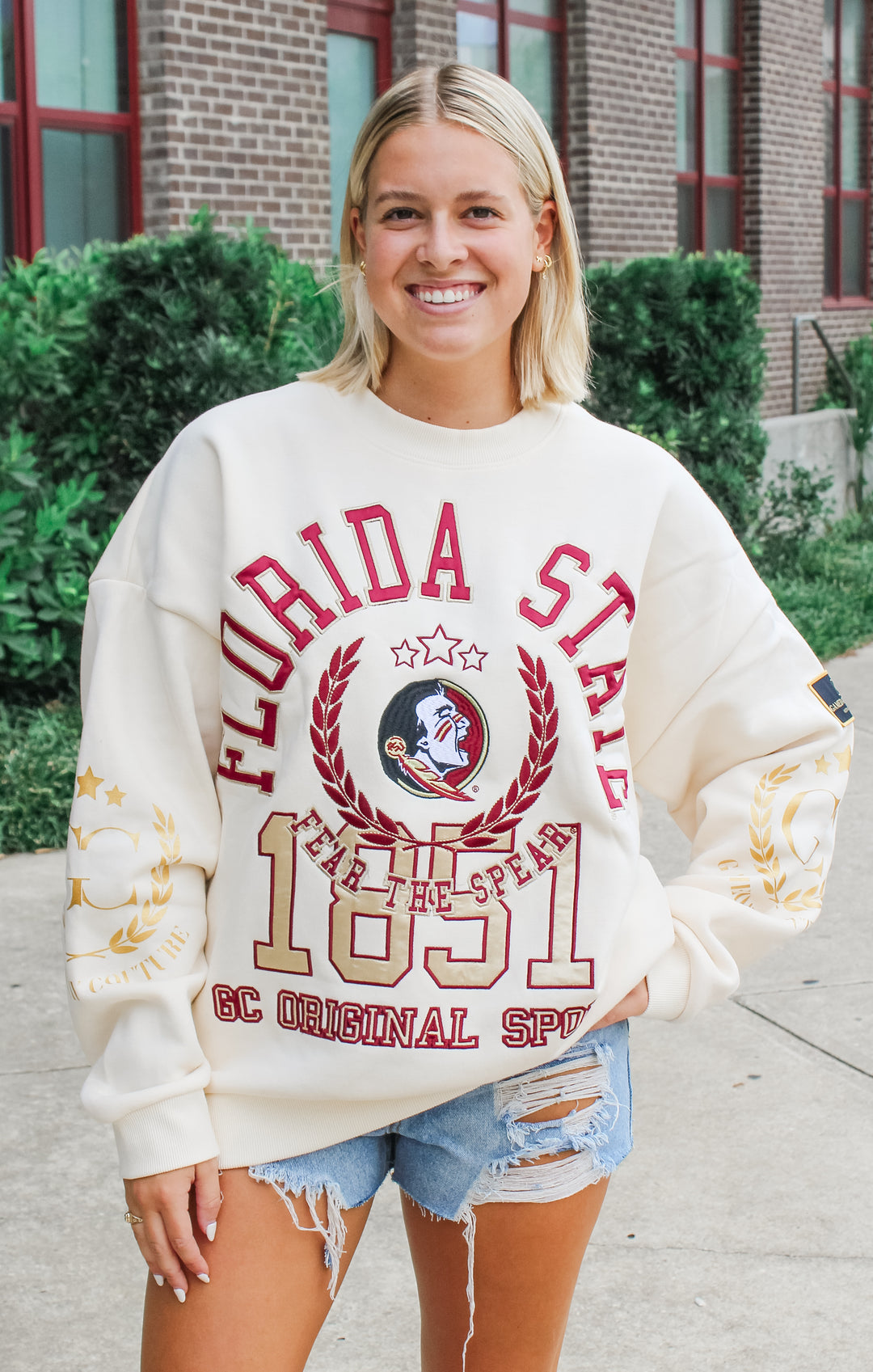 売れ筋商品|||ゲームデイ Tシャツ トップス レディース Women's White Florida State Seminoles Claim To Fame Boxy Cropped T-Shirt White Women's Gameday Couture White Florida Gators Claim To Fame