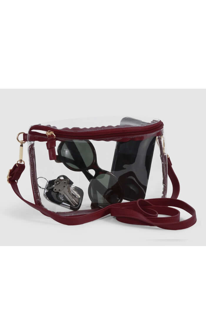 The Lexi Clear Purse (Garnet)